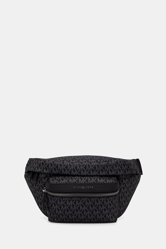 Michael Kors nerka na pas męska z imitacji skóry czarny 33S6LBNY1O