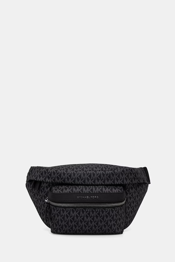 Michael Kors nerka na pas męska z imitacji skóry czarny 33S6LBNY1O