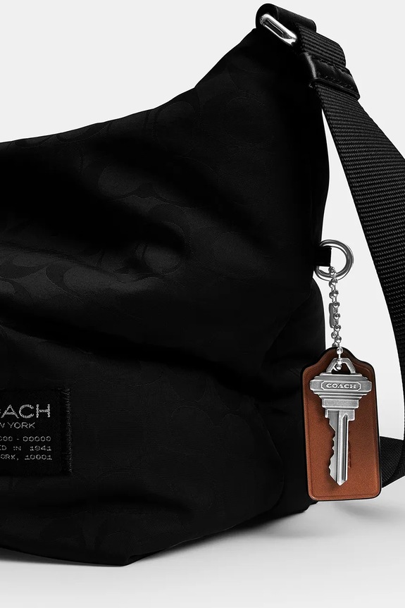 Coach geantă de material textil pentru bărbați Leo Crossbody CDV02 negru