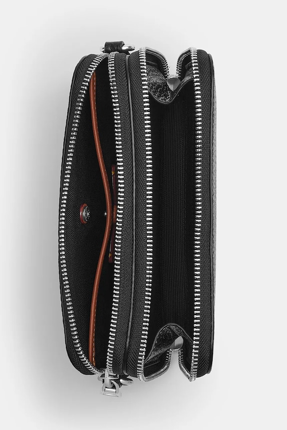 Coach сумка-листоноша чоловіча шкіряна Clinton Crossbody чорний CEB30