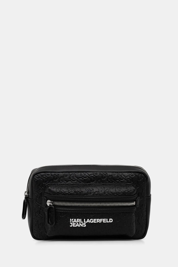Сумка на пояс Karl Lagerfeld Jeans не вмещает А4 чёрный B1M30144