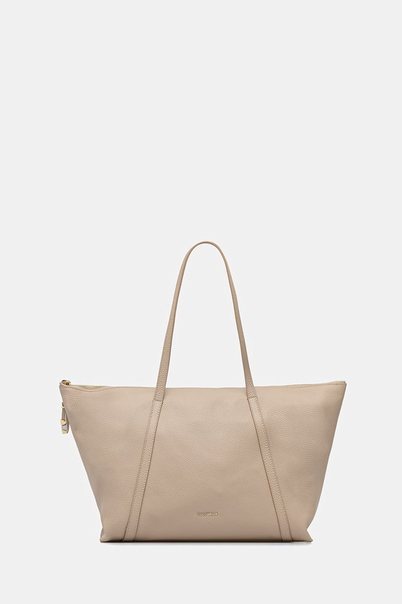 Δερμάτινη τσάντα Coccinelle NORY λείο δέρμα μπεζ E1.U45.11.01.01