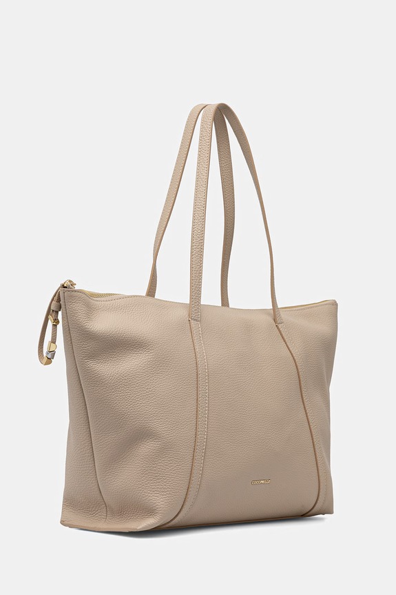 Δερμάτινη τσάντα Coccinelle NORY E1.U45.11.01.01 μπεζ SS26