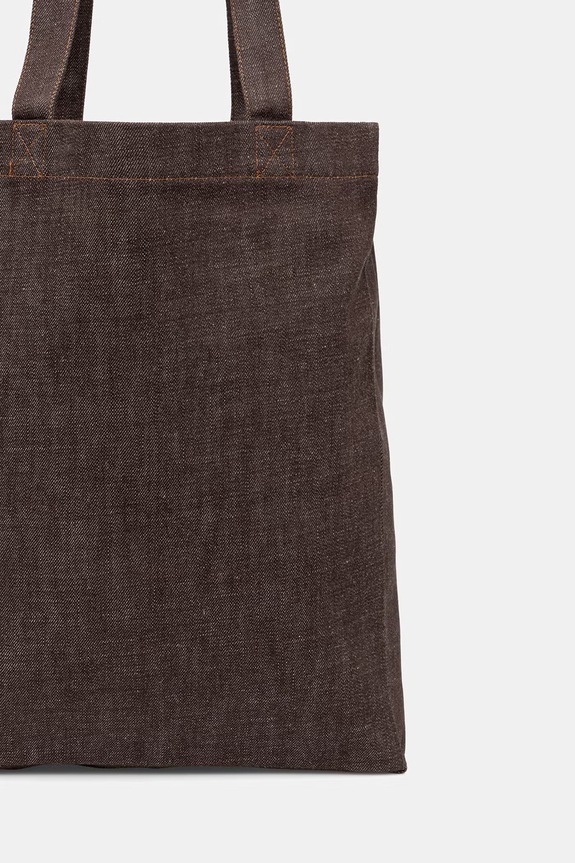 Doplnky A.P.C. bavlnená taška TOTE LOU COHLX.M61442 hnedá