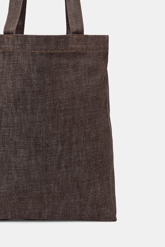 Doplnky A.P.C. bavlnená taška TOTE LOU COHLX.M61442 hnedá