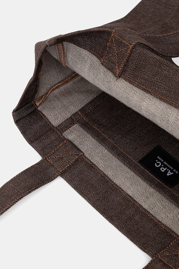 A.P.C. bavlnená taška TOTE LOU COHLX.M61442 hnedá