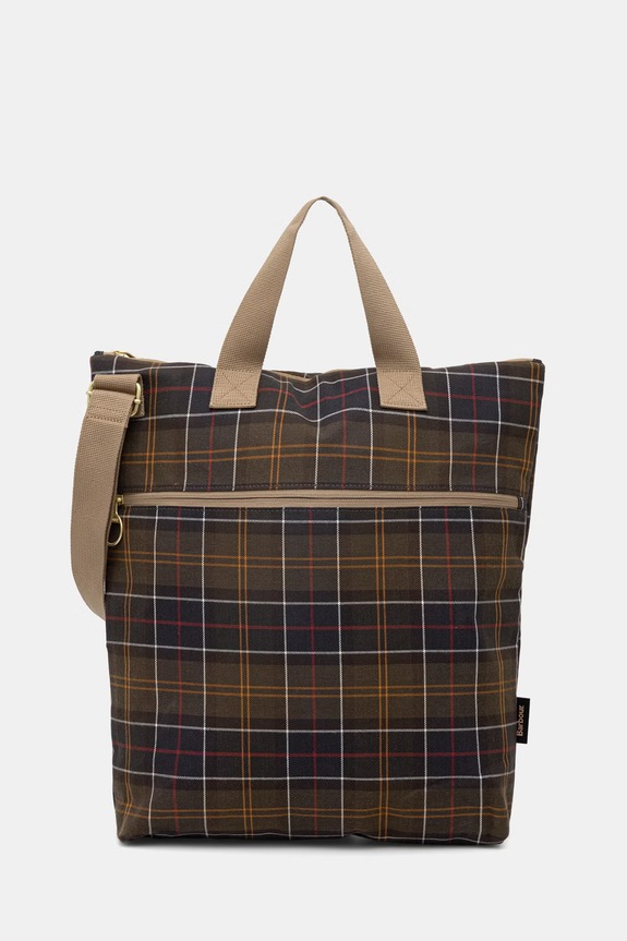 Barbour táska pamutból zöld UBA0762