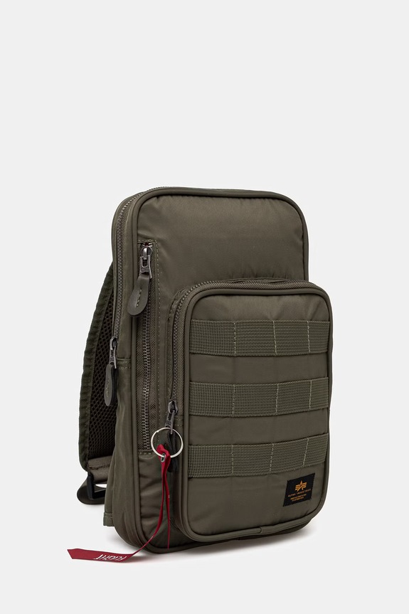 Torba Alpha Industries Label Sling Bag 266944 zelena SS26