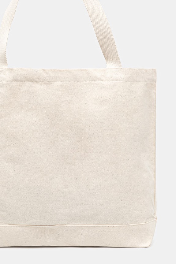 Accessories Café Kitsuné Barista Fox Women's cotton fabric bag QU05120WW9042 beige