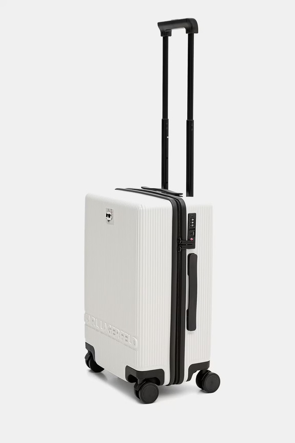 Karl Lagerfeld kemény fedelű bőrönd IKON B2W30238 fehér SS26