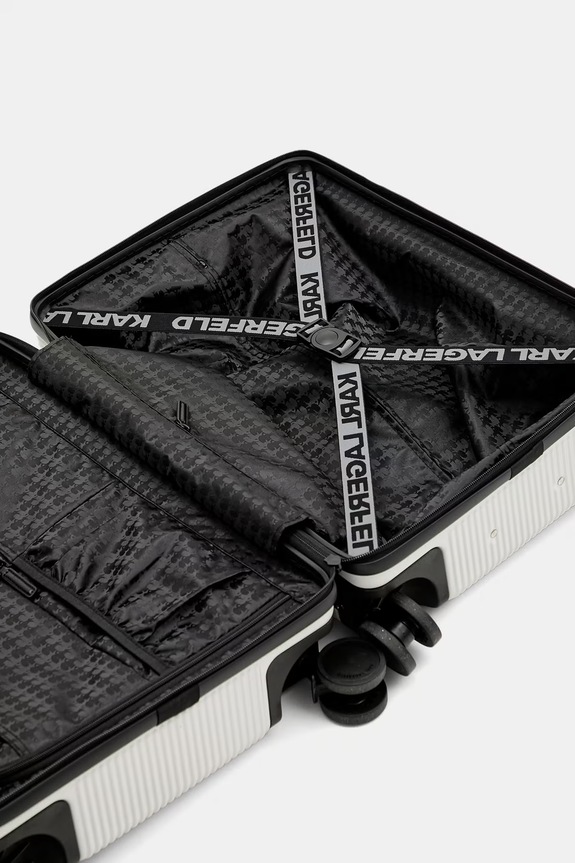 Karl Lagerfeld kemény fedelű bőrönd IKON B2W30238 fehér