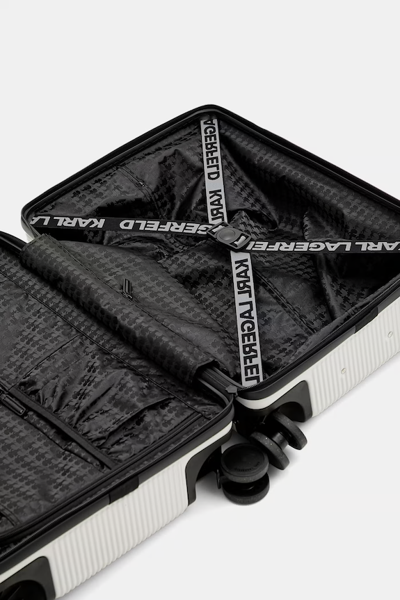 Karl Lagerfeld kemény fedelű bőrönd IKON B2W30238 fehér