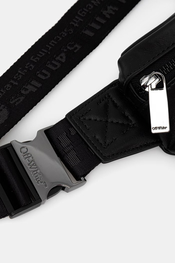 Off-White Heritage leather belt bag black OMNT001S26LEA001