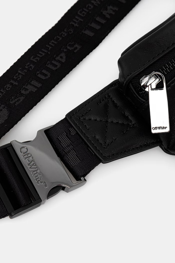 Off-White Heritage leather belt bag black OMNT001S26LEA001