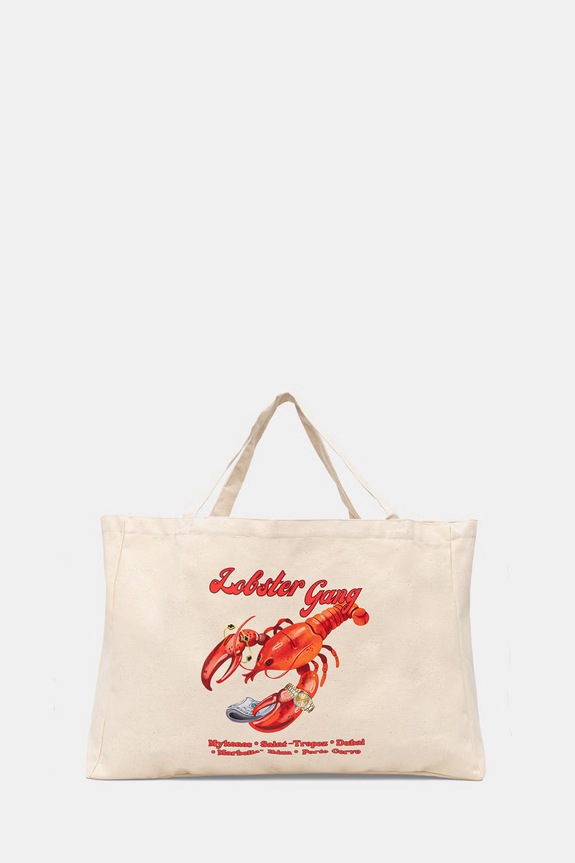 Baron Filou geantă de bumbac LOBSTER GANG bej 000015122