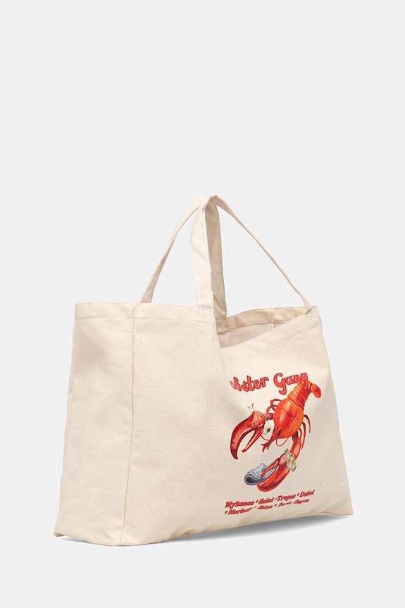 Baron Filou geantă de bumbac LOBSTER GANG 000015122 bej SS26