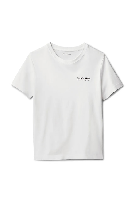 Calvin Klein Jeans gyerek pamut póló IB0IB02608.128.176.PPY2 fehér SS26