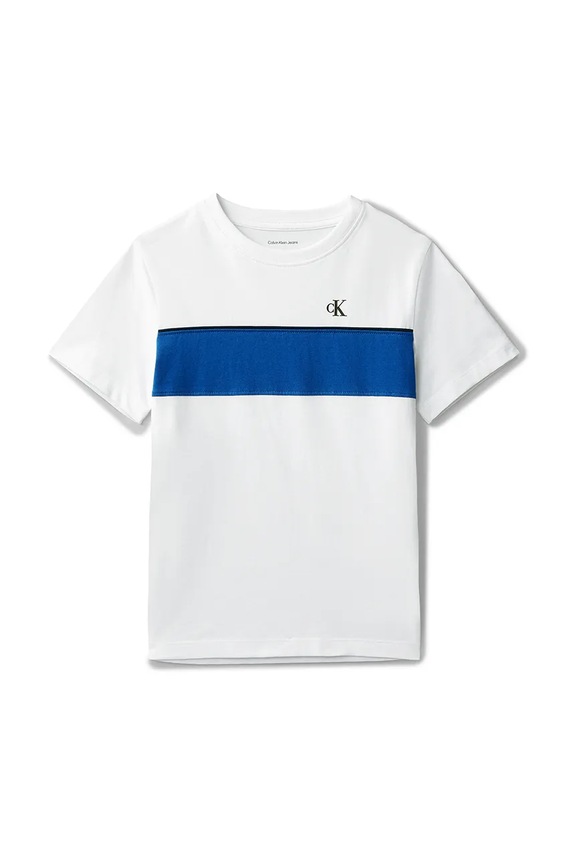 Calvin Klein Jeans gyerek pamut póló IB0IB02609.128.176.PPY2 fehér SS26