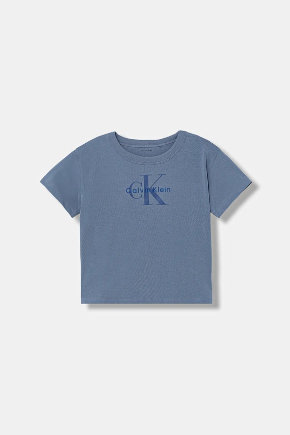 Calvin Klein Jeans t-shirt dziecięcy z elastanem niebieski IB0IB02610.128.176.PPY2