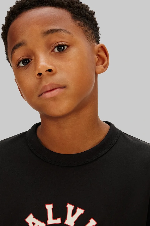 Dječaci Dječja pamučna majica kratkih rukava Calvin Klein Jeans IB0IB02637.128.176.PPY2 crna