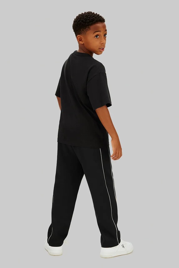 Dječja pamučna majica kratkih rukava Calvin Klein Jeans IB0IB02637.128.176.PPY2 crna