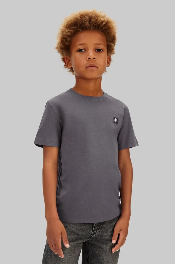 Calvin Klein Jeans gyerek pamut póló pamut szürke IU0IU00543.128.176.PPY2