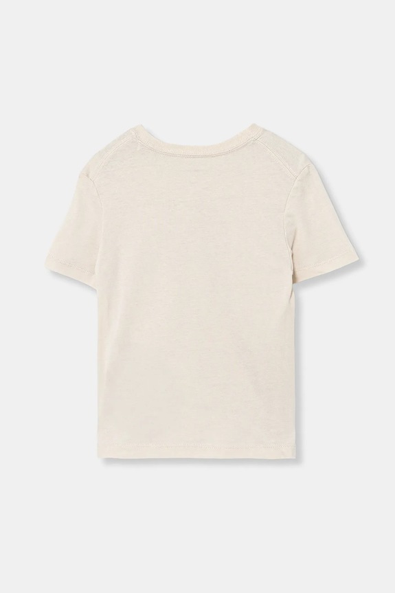 Dětské bavlněné tričko Calvin Klein Jeans IU0IU00715.104.116.PPY2 béžová SS26