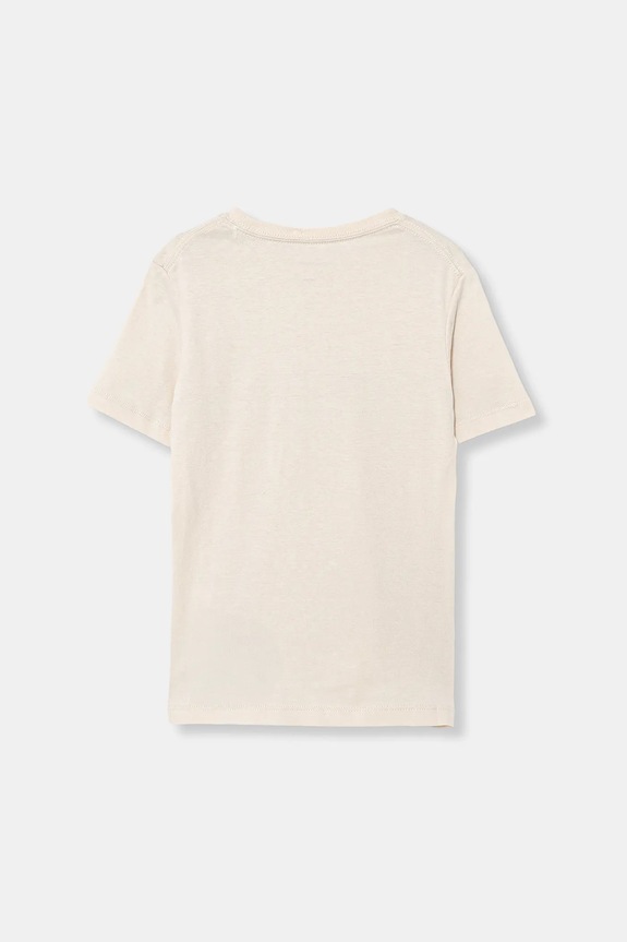 Dětské bavlněné tričko Calvin Klein Jeans IU0IU00715.128.176.PPY2 béžová SS26