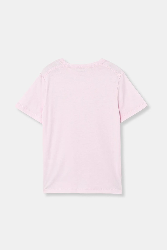 Dětské bavlněné tričko Calvin Klein Jeans IU0IU00719.128.176.PPY2 růžová SS26