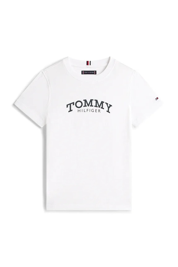 Tommy Hilfiger t-shirt bawełniany dziecięcy KB0KB10051.128.176.PPY2 biały SS26