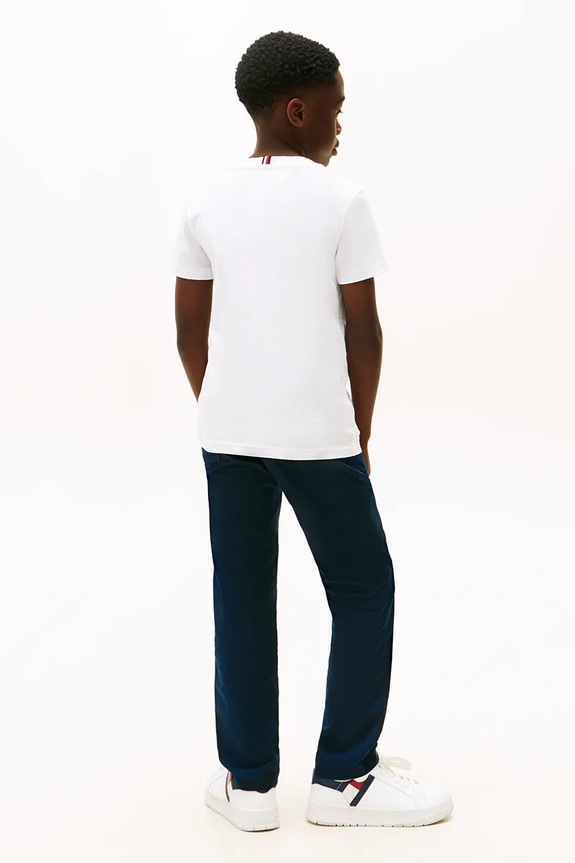 Tommy Hilfiger t-shirt bawełniany dziecięcy biały KB0KB10051.128.176.PPY2