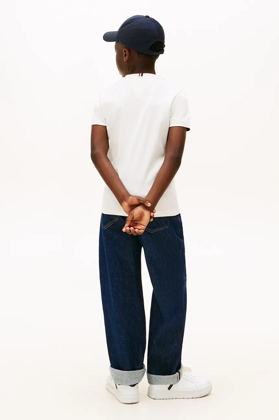 Tommy Hilfiger t-shirt bawełniany dziecięcy biały KB0KB10360.128.176.PPY2