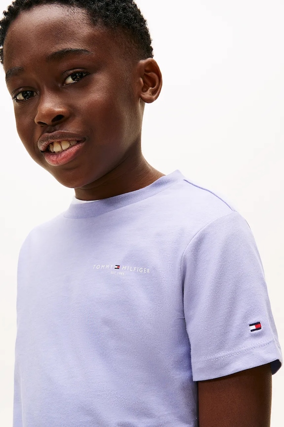 BIMBO Tommy Hilfiger t-shirt in cotone per bambini KS0KS00661.74.122.PPY2 violetto