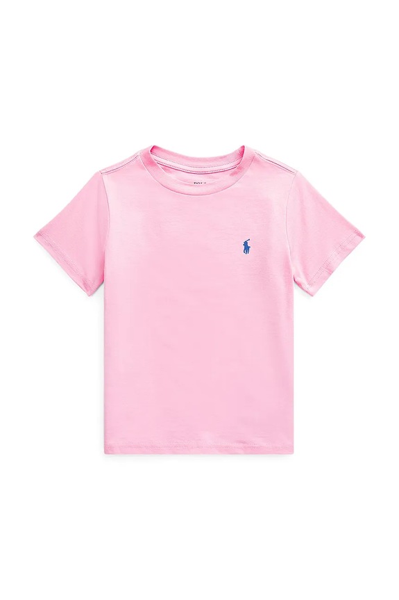 Polo Ralph Lauren tricou de bumbac pentru copii uni roz 322832904040