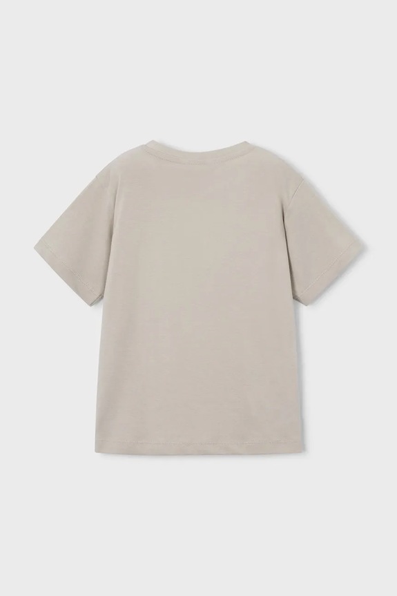 Mayoral t-shirt bawełniany dziecięcy 170.5F.Mini.PPY2 beżowy SS26