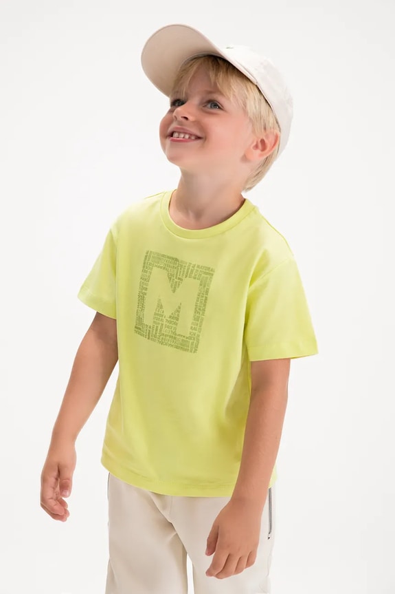 Mayoral tricou de bumbac pentru copii print verde 170.5F.Mini.PPY2