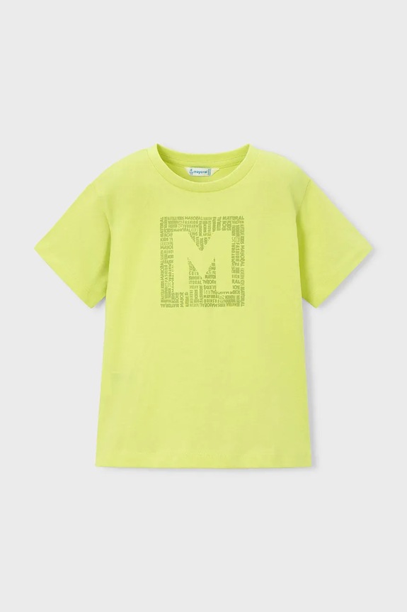 Mayoral tricou de bumbac pentru copii 170.5F.Mini.PPY2 verde SS26