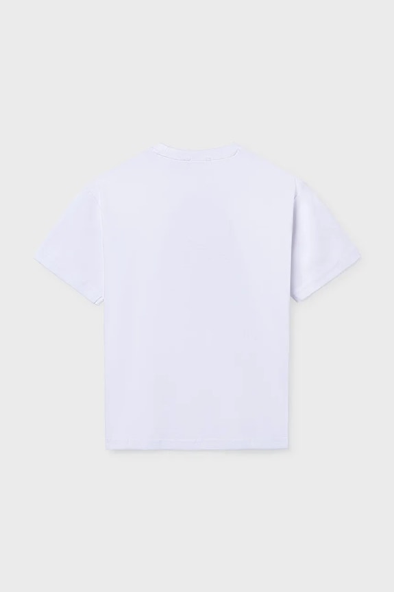 Mayoral tricou de bumbac pentru copii 840.7E.Junior.PPY2 alb SS26