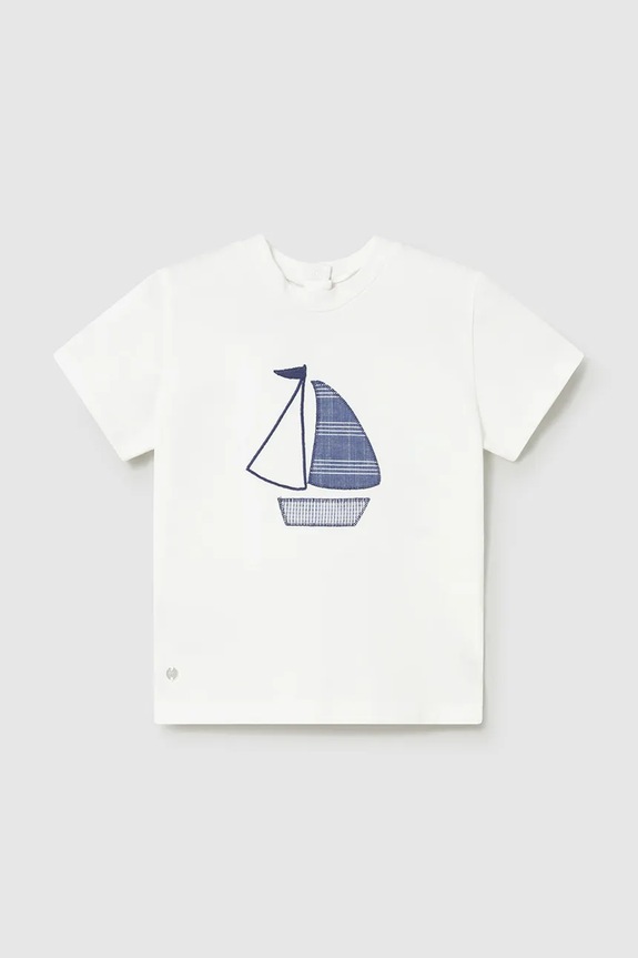 Mayoral tricou copii 1002.3B.Baby.PPY2 alb SS26