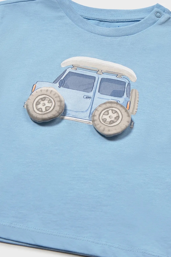 Dječaci Dječja pamučna majica kratkih rukava Mayoral 1011.3G.Baby.PPY2 plava