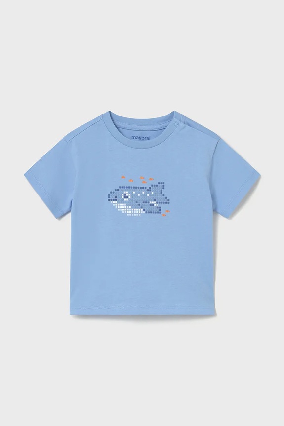 Băieți Mayoral tricou de bumbac pentru copii 2-pack 1012.3H.Baby.PPY2 albastru