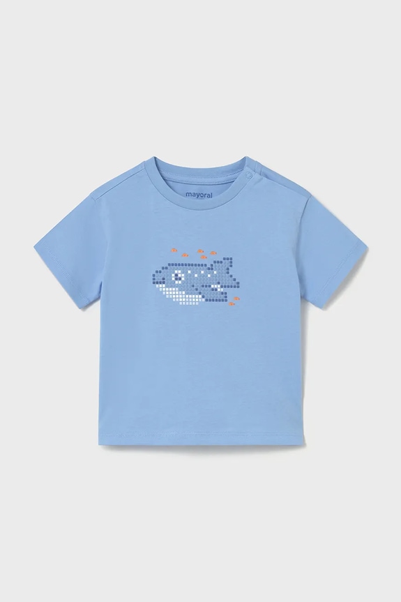 Băieți Mayoral tricou de bumbac pentru copii 2-pack 1012.3H.Baby.PPY2 albastru