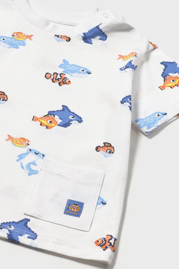 Mayoral tricou de bumbac pentru copii 2-pack 1012.3H.Baby.PPY2 albastru