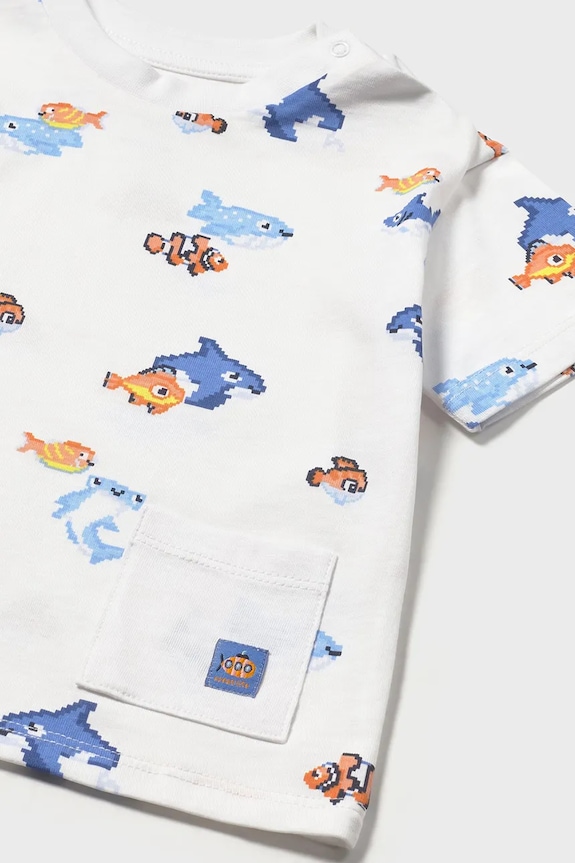 Mayoral tricou de bumbac pentru copii 2-pack 1012.3H.Baby.PPY2 albastru