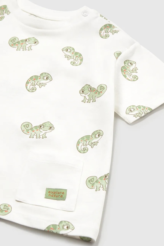 Dječja pamučna majica kratkih rukava Mayoral 2-pack zelena 1012.3H.Baby.PPY2