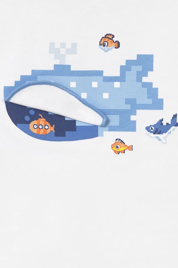 Детская футболка Mayoral белый 1018.3D.Baby.PPY2