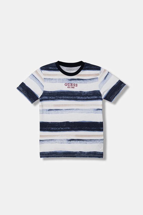 Guess t-shirt bawełniany dziecięcy wzorzyste biały L6RI04.K8HM4.PPY2