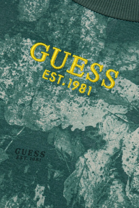 Αγορίστικα Παιδικό βαμβακερό μπλουζάκι Guess L6RI04.K8HM4.PPY2 πράσινο