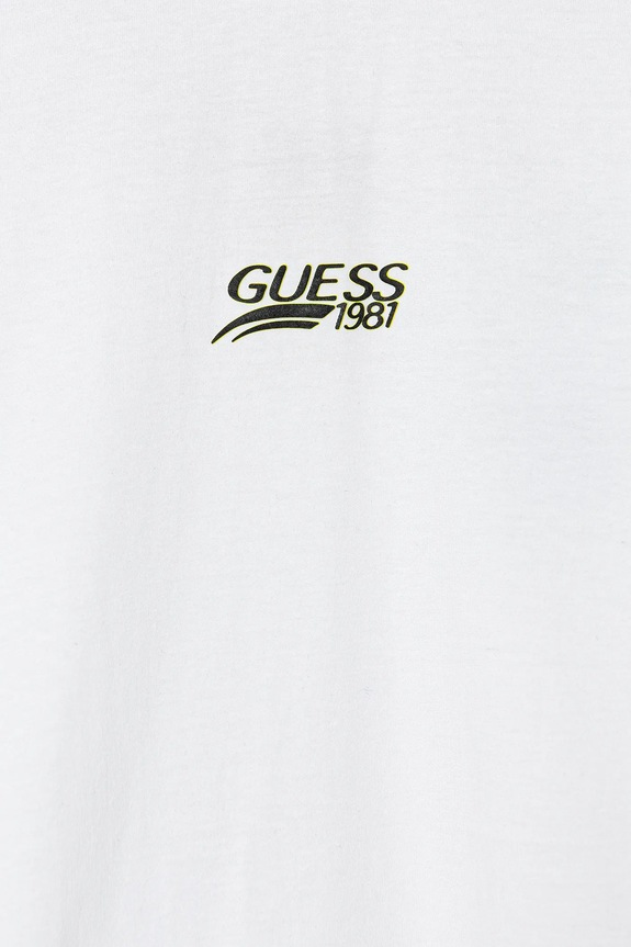 Αγορίστικα Παιδικό βαμβακερό μπλουζάκι Guess L6RI10.K8HM4.PPY2 λευκό