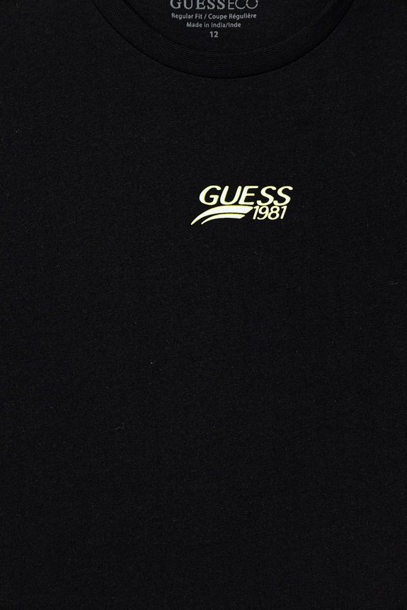 Αγορίστικα Παιδικό βαμβακερό μπλουζάκι Guess L6RI10.K8HM4.PPY2 μαύρο